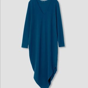 Long sleeve, v-neck Geneva dress in storm